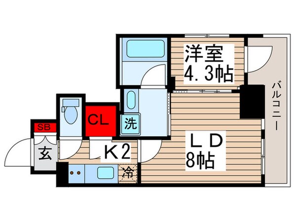 ﾌﾟﾗｳﾄﾞﾌﾗｯﾄ木場Ⅱの物件間取画像